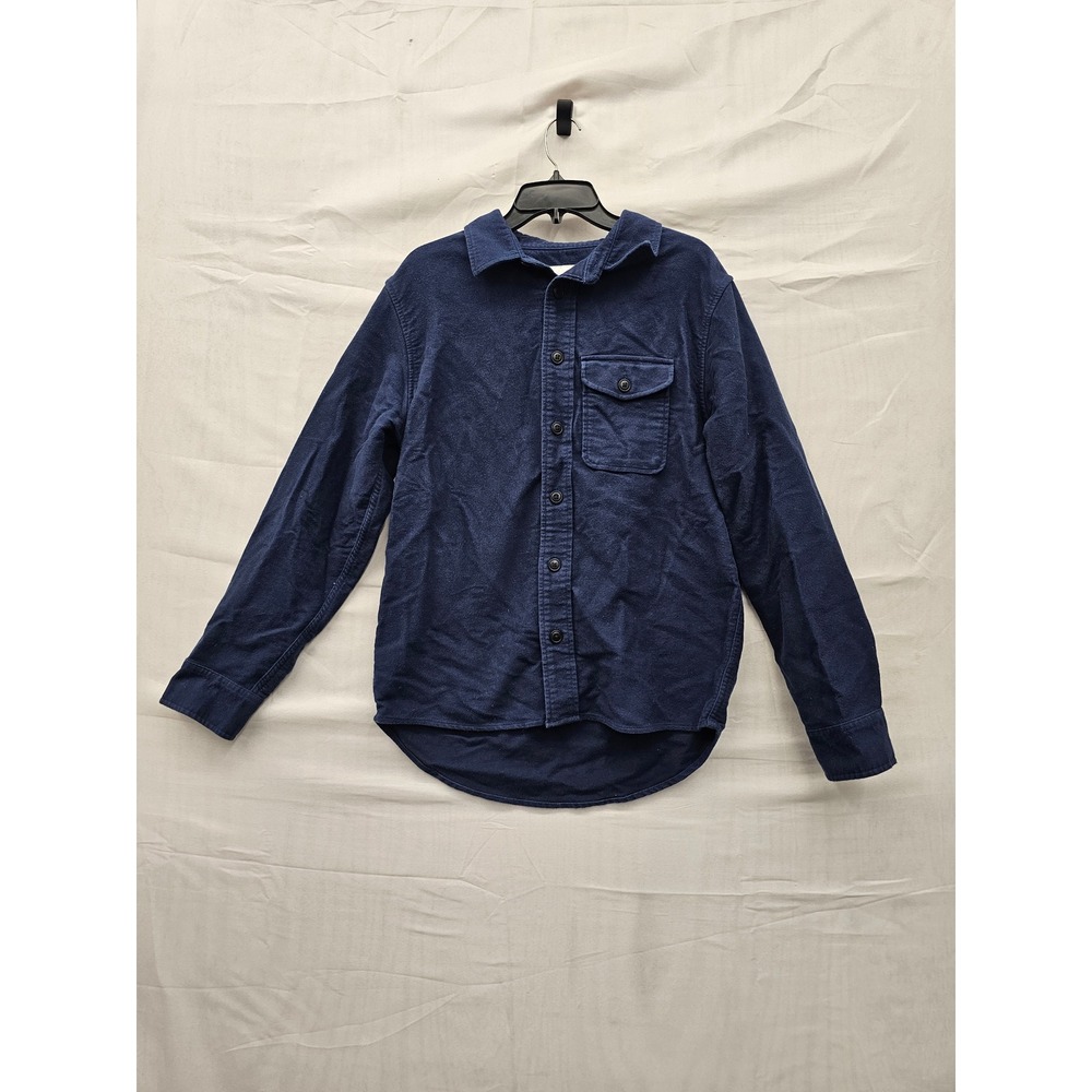 Goodfellow & Co Mens Flannel Button Down Shirt Blue Cotton Casual Size Small